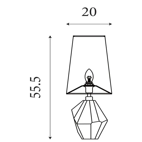 Searchlight Apex fehér asztali lámpa (SL-88250WH) E27 1 izzós IP20