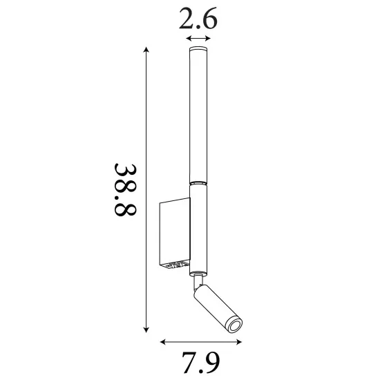 Searchlight Architect fekete olvasólámpás LED falikar (SL-28127BK) LED 1 izzós IP20