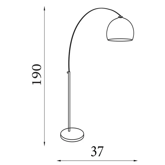 Searchlight Arcs króm-fekete állólámpa (SL-1037CC) E27 1 izzós IP20