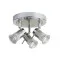 Searchlight Aries króm-ezüst fürdőszobai mennyezeti spotlámpa (SL-7443CC-LED) GU10 3 izzós IP44