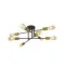 Searchlight Armstrong fekete-sárgaréz mennyezeti lámpa (SL-8048-8BK) E27 8 izzós IP20