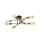 Searchlight Armstrong fekete-sárgaréz mennyezeti lámpa (SL-8048-8BK) E27 8 izzós IP20