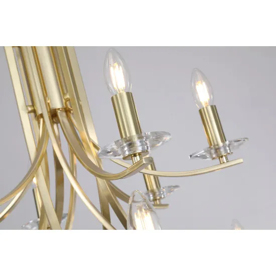 Searchlight Ascona sárgaréz csillár (SL-41612-12SB) E14 12 izzós IP20