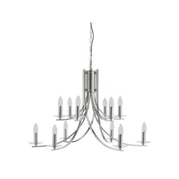 Searchlight Ascona ezüst csillár (SL-41612-12SS) E14 12 izzós IP20