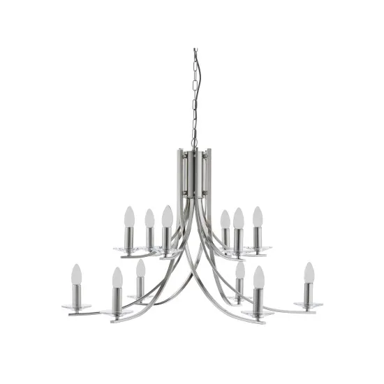 Searchlight ASCONA ezüst csillár (SL-41612-12SS) E14 12 izzós