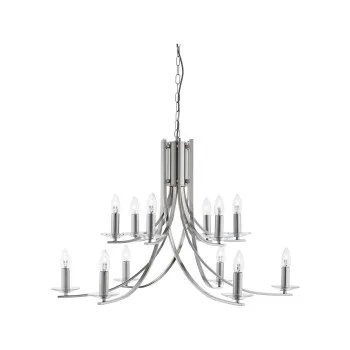 Searchlight Ascona ezüst csillár (SL-41612-12SS) E14 12 izzós IP20