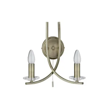 Searchlight Ascona sárgaréz falikar (SL-4162-2AB) E14 2 izzós IP20