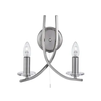 Searchlight Ascona ezüst falikar (SL-4162-2SS) E14 2 izzós IP20