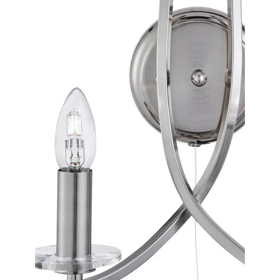 Searchlight ASCONA ezüst falikar (SL-4162-2SS) E14 2 izzós