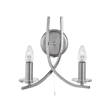 Searchlight Ascona ezüst falikar (SL-4162-2SS) E14 2 izzós IP20