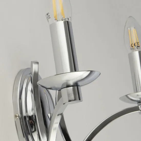 Searchlight Ascot króm falikar (SL-41312-2CC) E14 2 izzós IP20