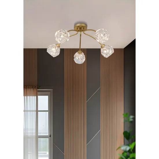 Searchlight Astral arany mennyezeti lámpa (SL-11525-5GO) G9 5 izzós IP20