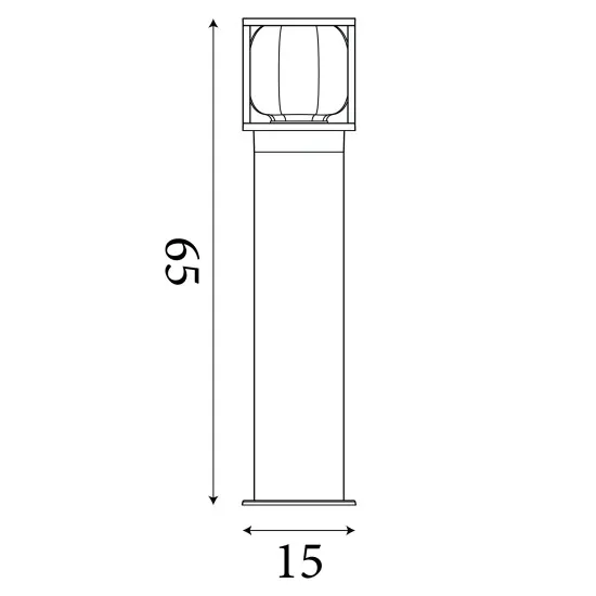 Searchlight Athens fekete LED kültéri állólámpa (SL-38141-650) LED 1 izzós IP54