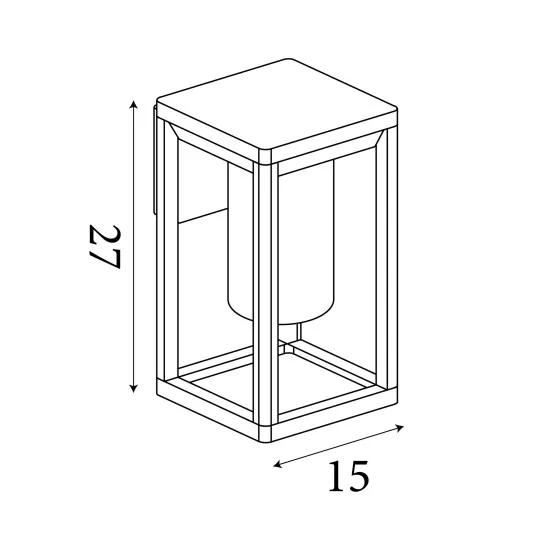 Searchlight Atlanta fekete kültéri fali lámpa (SL-28731BK) E27 1 izzós IP44