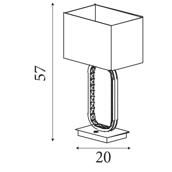 Searchlight Aura króm asztali lámpa (SL-7957CC) E27 1 izzós IP20