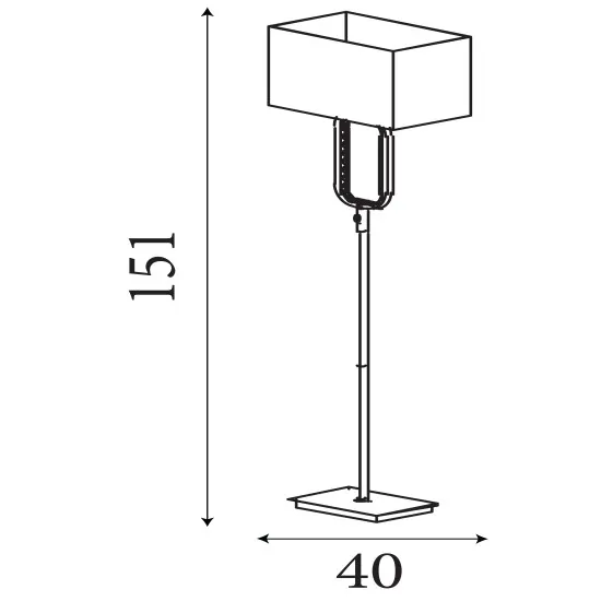 Searchlight Aura króm állólámpa (SL-7959CC) E27 1 izzós IP20