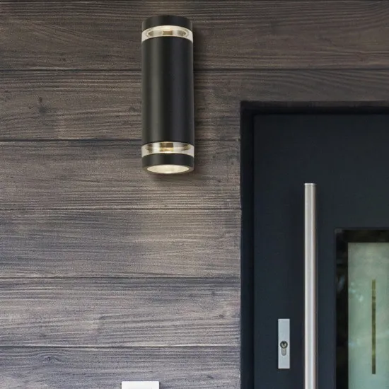 Searchlight Austin fekete kültéri falikar (SL-61100BK) GU10 2 izzós IP44