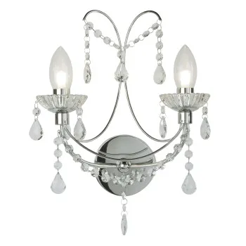 Searchlight Autumn króm-átlátszó fürdőszobai falikar (SL-9037-2CC) G9 2 izzós IP44