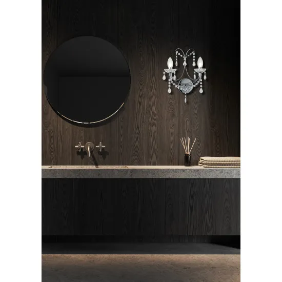 Searchlight Autumn króm-átlátszó fürdőszobai falikar (SL-9037-2CC) G9 2 izzós IP44