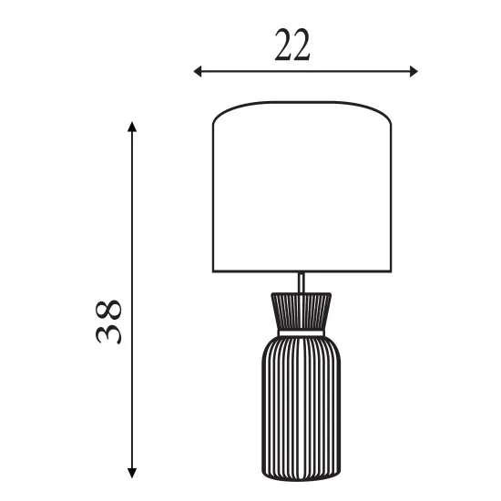 Searchlight Ava sötétkék asztali lámpa (SL-62922BL) E14 1 izzós IP20