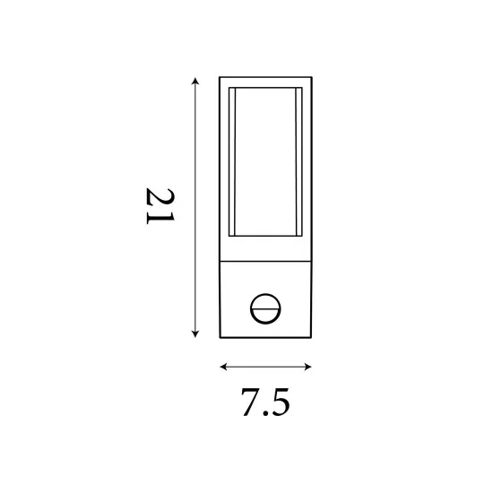 Searchlight Avenue fekete mozgásérzékelős kültéri falikar (SL-91251-1BK-PIR) GU10 1 izzós IP44