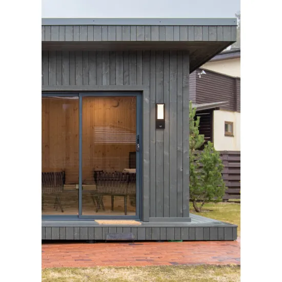 Searchlight Avenue fekete mozgásérzékelős kültéri falikar (SL-91251-1BK-PIR) GU10 1 izzós IP44