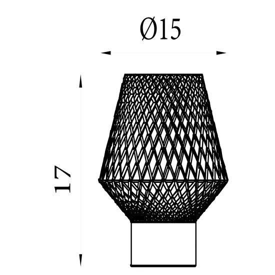Searchlight Avia fekete-füstszínű asztali lámpa (SL-60754SM) E27 1 izzós IP20
