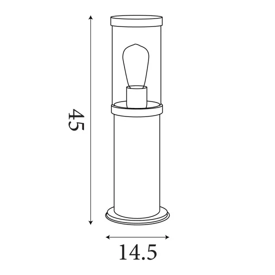Searchlight Bakerloo fekete kültéri állólámpa (SL-8631-450) E27 1 izzós IP44