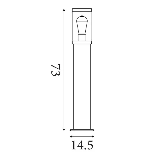 Searchlight Bakerloo fekete kültéri állólámpa (SL-8631-730) E27 1 izzós IP44