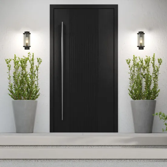 Searchlight Bakerloo fekete mozgásérzékelős kültéri falikar (SL-8631BK) E27 1 izzós IP44