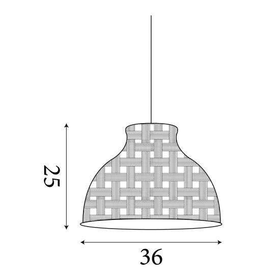 Searchlight Bali fekete-natúr függesztett lámpa (SL-7868CW) E27 1 izzós IP20