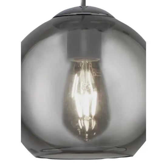 Searchlight Balls króm-füstszínű függesztett lámpa (SL-1623-3SM) E27 3 izzós IP20