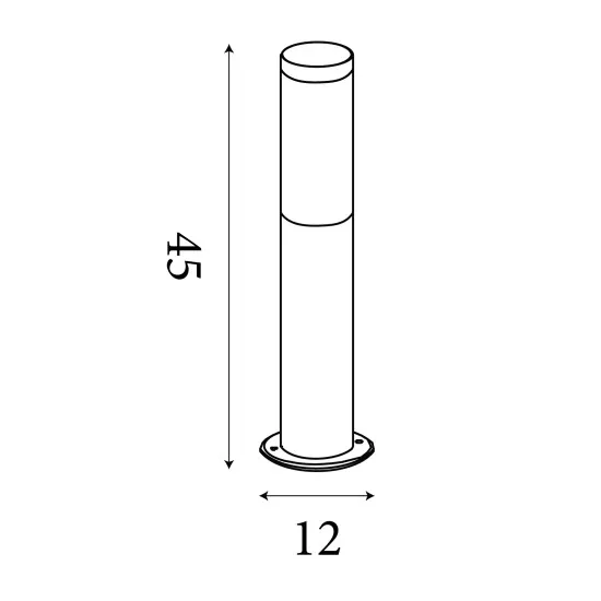 Searchlight Batton fekete-füstszínű kültéri állólámpa (SL-93901-450BK) E27 1 izzós IP44