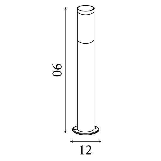 Searchlight Batton fekete-füstszínű kültéri állólámpa (SL-93901-900BK) E27 1 izzós IP44