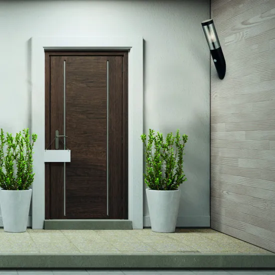 Searchlight Batton fekete-füstszínű mozgásérzékelős kültéri falikar (SL-93901BK-PIR) E27 1 izzós IP44