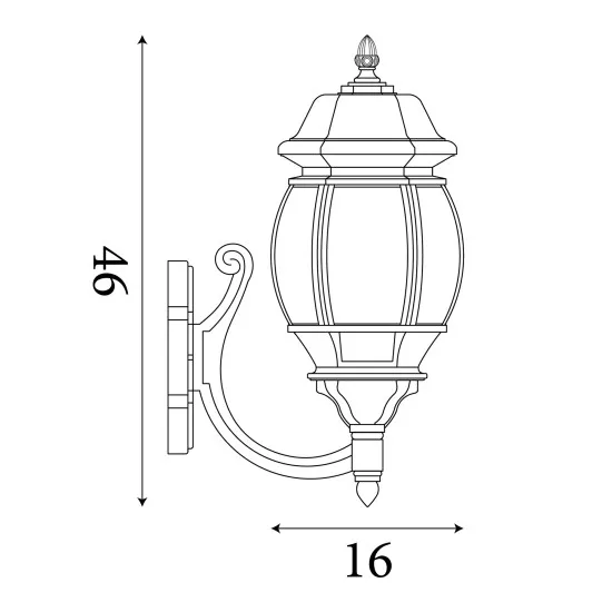 Searchlight Bel Aire fekete kültéri falikar (SL-7144-1) E27 1 izzós IP23