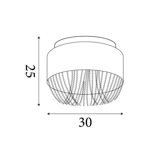 Searchlight Bellano króm mennyezeti lámpa (SL-62617-3CC) G9 3 izzós IP20