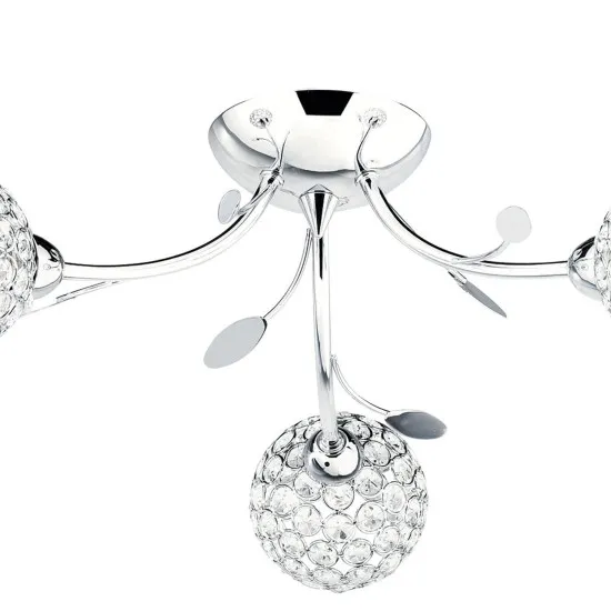 Searchlight Bellis II króm mennyezeti lámpa (SL-6573-3CC) G9 3 izzós IP20