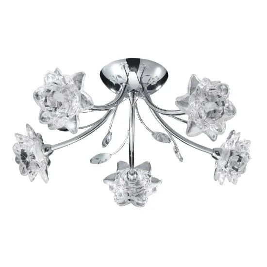 Searchlight Bellis króm mennyezeti lámpa (SL-9285-5CC) G9 5 izzós IP20