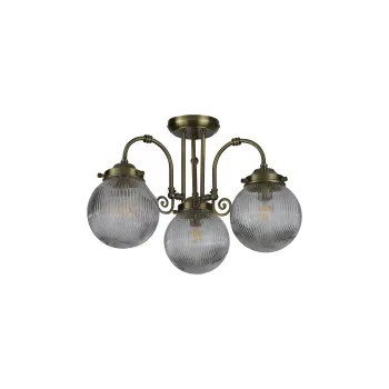 Searchlight Belvue sárgaréz fürdőszobai mennyezeti lámpa (SL-32593-3AB) E14 3 izzós IP44