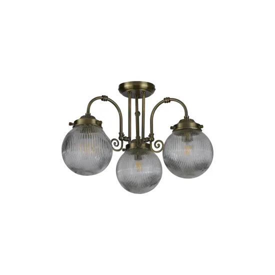 Searchlight Belvue sárgaréz fürdőszobai mennyezeti lámpa (SL-32593-3AB) E14 3 izzós IP44