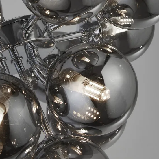 Searchlight Berry króm-füstszínű mennyezeti lámpa (SL-52131-13SM) G9 13 izzós IP20