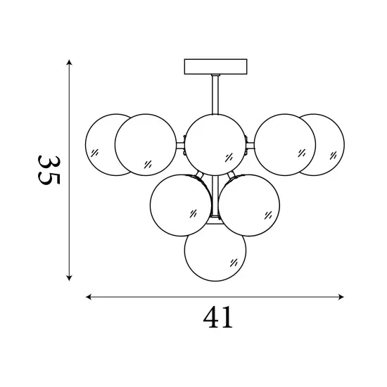 Searchlight Berry króm-füstszínű mennyezeti lámpa (SL-52131-13SM) G9 13 izzós IP20