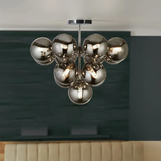 Searchlight Berry króm-füstszínű mennyezeti lámpa (SL-52131-13SM) G9 13 izzós IP20