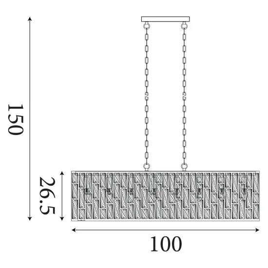 Searchlight Bijou króm-átlátszó függesztett lámpa (SL-65818-8CC) E14 8 izzós IP20