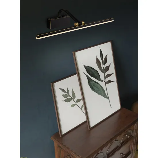 Searchlight Bilbao fekete-arany LED képvilágító (SL-5551-51BG) LED 1 izzós IP20