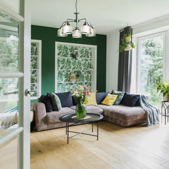 Searchlight BISTRO II ezüst csillár (SL-1685-5SS) E27 5 izzós