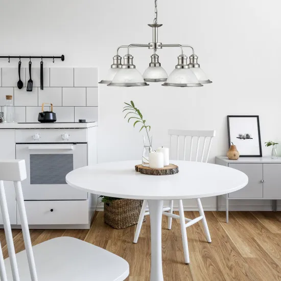 Searchlight BISTRO ezüst csillár (SL-1595-5SS) E27 5 izzós