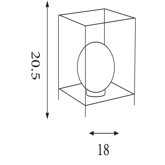 Searchlight Block arany asztali lámpa (SL-4452GO) G9 1 izzós IP20