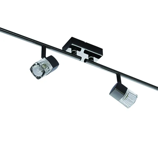 Searchlight Blocs fekete mennyezeti spotlámpa (SL-9884BC) G9 4 izzós IP20